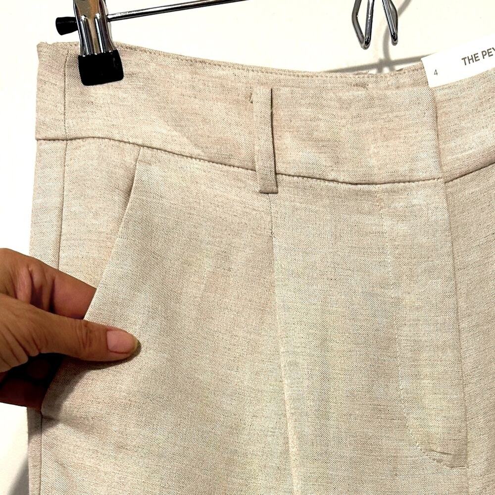 Loft The Peyton linen blend pleated wide leg trouser pants beige. Size 4/6 - Picture 7 of 11